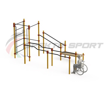 Купить Спортивный комплекс для инвалидов-колясочников WRK-D16_76mm в Калининске 
